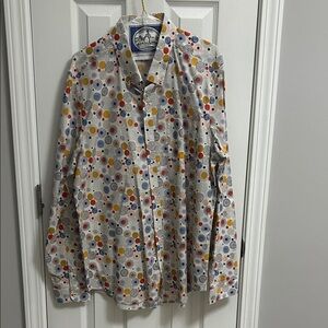 Paisley & Gray Men's Colorful Dot Button Down Shirt